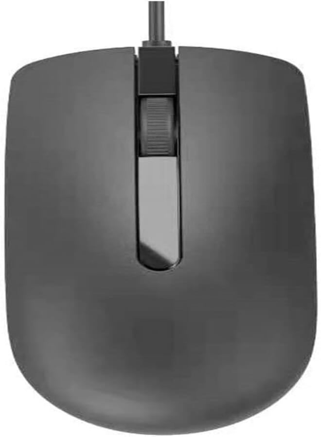 Etrain MO771 | Wired Optical Mouse | USB Connection | 1000 DPI Precision Sensor | Smooth Tracking for Office & Home | Black